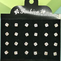 NAVJAI Pair of 12 Studs Earrings Set-image-105