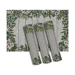 PRAKARTIK Set of 4 Green & Grey Printed Table Placemats image 2