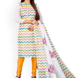 SHADOW & SAINING Printed Pure Cotton Unstitched Dress Material-image-48