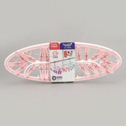 fab n funky Circular Shaped Hanger With Clips 18 Clips (Color & Print May Vary) image 2