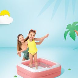 Intex Inflatable Square Shaped Swimming Pool - Pink image 2