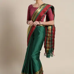IndianRang Striped Zari Saree With Blouse Piece-38