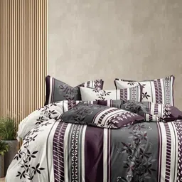 CHHILAKIYA Multicoloured Floral 210 TC Queen Bedsheet with 2 Pillow Covers-image-75