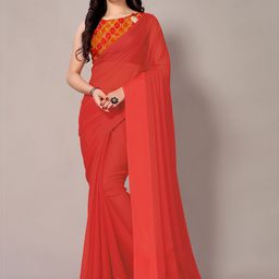 DIVASTRI women solid Pure Chiffon Kota Saree-image-15