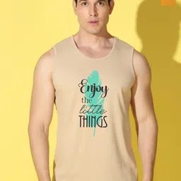 WOOSTRO Pack Of 2 Printed Super Combed Cotton Gym Vests VWS26(ENJOY RUST)(ENJOY MUSTARD)-image-68
