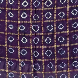 EBADAT Printed Violet Cotton Dupatta image 4
