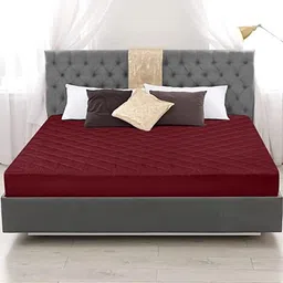 Doristyle Red Polycotton Water Resistant Mattress Protector-picture-32
