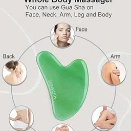 SKINROTH Gua Sha Facial Massager For Glowing Skin & Anti-Aging - Green image 2