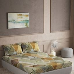 DDecor Unisex 144 TC King Cotton Bedsheet with 2 Pillow Covers-29