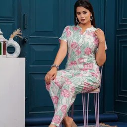 NNAVDHA Printed Pure Cotton Top With Trousers Co-ords-picture-57