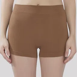 PLUMBURY  Women Seamless Boy short Briefs VAN - PL-B/SPANTY-C005-BRN-M-BROWN-52