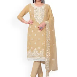 Maroosh Embroidered Thread Work Unstitched Dress Material-image-3
