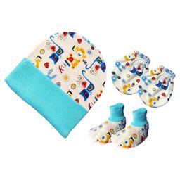 Brandonn Cap Mittens & Booties Set Multi Print Multicolor  -  Diameter 12 cm image 3