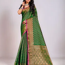 Anouk Rustic Woven Design Zari Banarasi Saree-picture-12