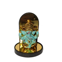 Rare Planet Green & Gold-Toned Lord Ganpati Religious Idol Showpiece-image-82