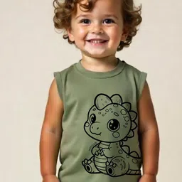 Minicult Unisex Kids Printed T-shirt with Shorts-28