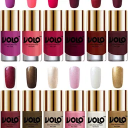 VOLO Set Of 12 Luxury Super Shine Nail Polish - 10 ml Each-Combo-No-11-49