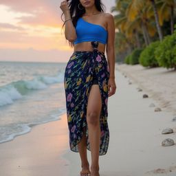EROTISSCH Floral Printed Swimwear Cover up Sarong-image-53