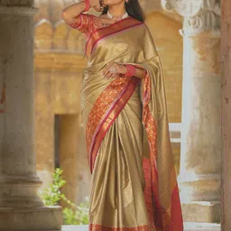 VILLAGIUS Saree With Blouse Piece-image-40