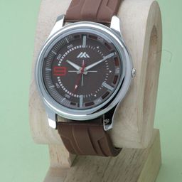 VIRAKTI Men Brass Dial & Bracelet Style Straps Analogue Watch H-26-BROWN-image-3
