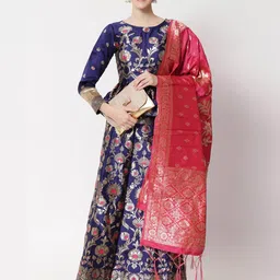 Mr Y Embellished Semi-Stitched Lehenga & Unstitched Blouse With Dupatta-image-41