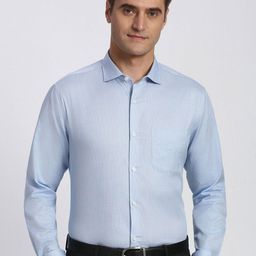 Peter England Elite Striped Spread Collar Pure Cotton Regular Fit Formal Shirt-picture-12