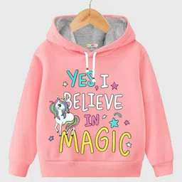 KUCHIPOO Girls Printed Hooded Sweatshirt-31