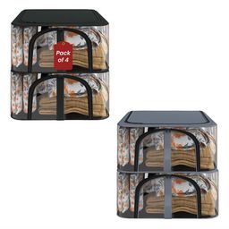 Kuber Industries Grey Set of 4 Regular Drawer Organiser Organisers-44