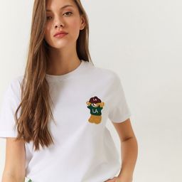 BIANCO LUCCI Women Graphic Printed Round Neck Cotton T-shirt-image-92