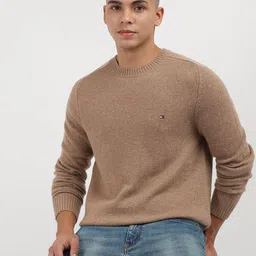 Tommy Hilfiger Men Ribbed Round Neck Woollen Pullover-picture-28