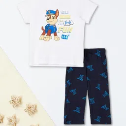max Boys Printed Round Neck Pure Cotton T-Shirt With Trouser-image-66