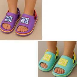 ONFEET Kids Pack Of 2 Self Design Flip Flops-image-60