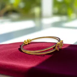 AARTISAI Gold-Plated Stone-Studded Bangle image 4