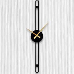 nestroots Elegant Black & Gold-Toned Iron Wall Clock-58