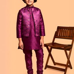 PRINTCULTR Boys Regular Kurta with Churidar-0