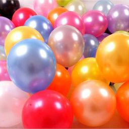 Amfin Metallic Latex Balloons & Ribbon Set Multicolour - Pack of 52 image 4