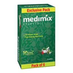 medimix AYURVEDIC Set of 6 Classic 18-Herbs Soap - 125 g each-58