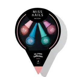 MISS NAILS Set Of 4 Ice Cream Toxin Free Nail Color - 10 ml Each - Shade CC67 image 1