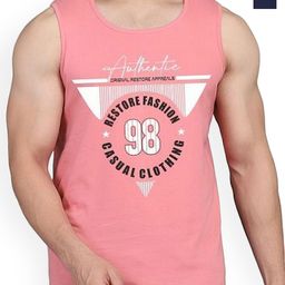 Woostro Pack Of 2 Printed Cotton Gym Innerwear Vests RS26 CMB (98 NAVY) (98 PEACH)-image-85