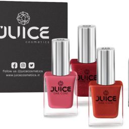 | 3 NAIL POLISH COMBO 24 (CORAL SUNSET-292/GOLDEN ORANGE-249/FIREY RED-208) & 1 NAIL POLISH REMOVER | WATERPROOF & LONG LASTING-image-94