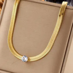 Just Lil Things Stone Studded Minimal Necklace-picture-6