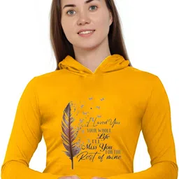 LECOWAR Women Graphic Printed Hooded T-shirt-picture-24