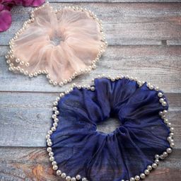 VOGUE HAIR ACCESSORIES Women Set of 2 Embellished Ponytail Holders-11