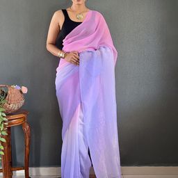 V3 FASHION STUDIO Women Tie and Dye Pure Georgette Ready to Wear Saree-image-34
