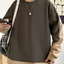 StyleCast x Revolte Men Colourblocked Round Neck Sweatshirt-picture-42