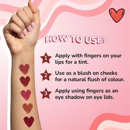 MOODY Plush Lip & Cheek Tint With Shea & Cacao Butter - 5 ml - Peachy Pop image 4