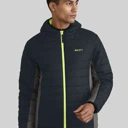 BOLDFIT Men Colourblocked Lightweight Outdoor Puffer Jacket-picture-42