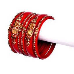 Unique dream Set Of 6 Glass Stone-Studded Bangles-image-25