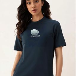 MACK JONNEY Women Printed Raw Edge T-shirt-picture-21