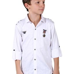 MashUp Boys Classic Opaque Striped Casual Shirt-image-122